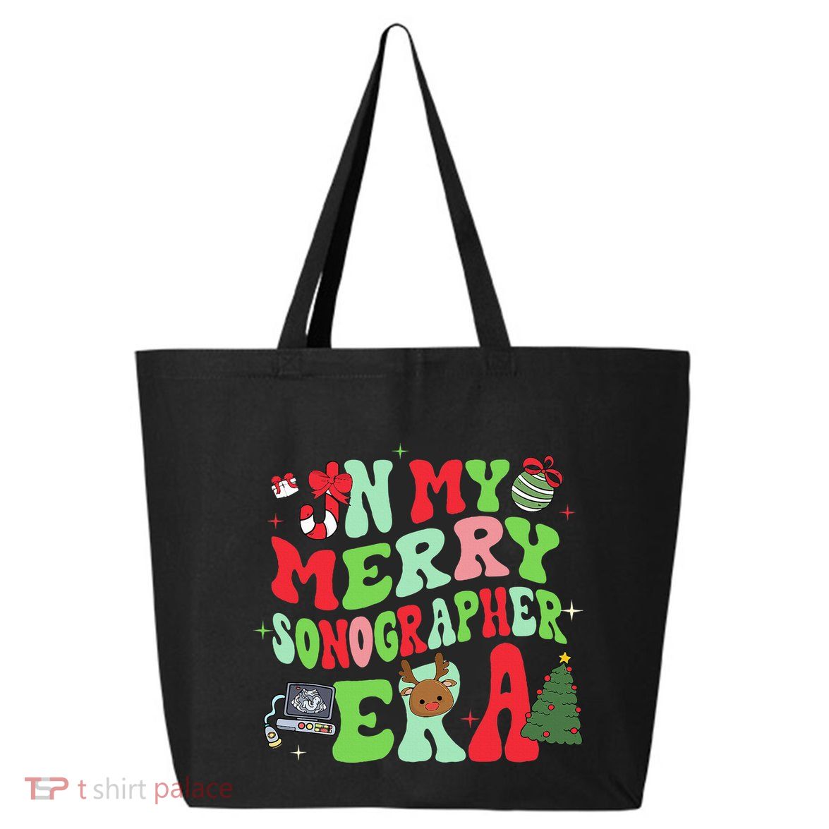 Groovy In My Merry Sonographer Era Christmas  25L Jumbo Tote