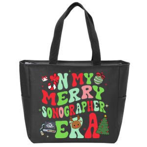 Groovy In My Merry Sonographer Era Christmas  Zip Tote Bag