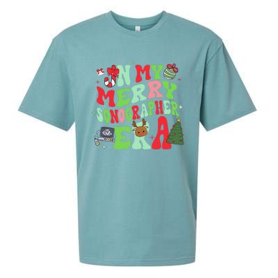 Groovy In My Merry Sonographer Era Christmas  Sueded Cloud Jersey T-Shirt