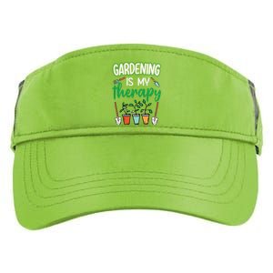 Gardening Is My Therapy Plant Lover Gift Gardeners Tank Top Adult Drive Performance Visor