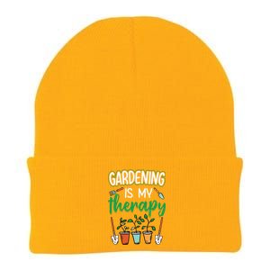 Gardening Is My Therapy Plant Lover Gift Gardeners Tank Top Knit Cap Winter Beanie