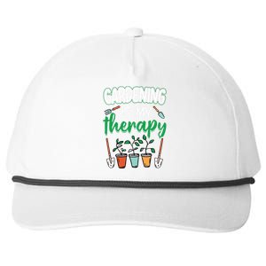 Gardening Is My Therapy Plant Lover Gift Gardeners Tank Top Snapback Five-Panel Rope Hat