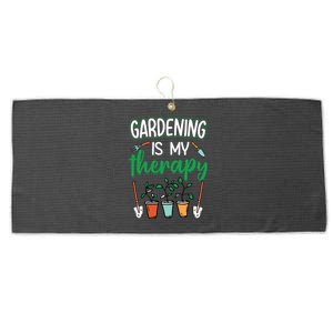 Gardening Is My Therapy Plant Lover Gift Gardeners Tank Top Large Microfiber Waffle Golf Towel