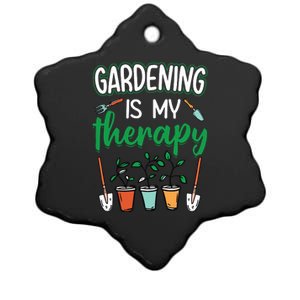 Gardening Is My Therapy Plant Lover Gift Gardeners Tank Top Ceramic Star Ornament