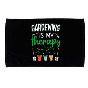 Gardening Is My Therapy Plant Lover Gift Gardeners Tank Top Microfiber Hand Towel