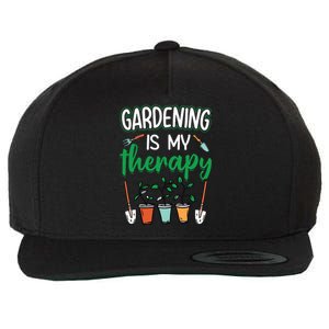 Gardening Is My Therapy Plant Lover Gift Gardeners Tank Top Wool Snapback Cap