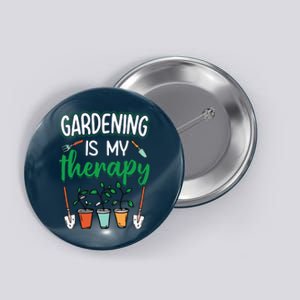 Gardening Is My Therapy Plant Lover Gift Gardeners Tank Top Button