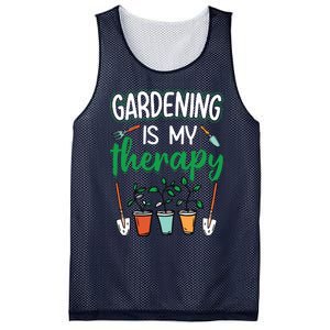 Gardening Is My Therapy Plant Lover Gift Gardeners Tank Top Mesh Reversible Basketball Jersey Tank