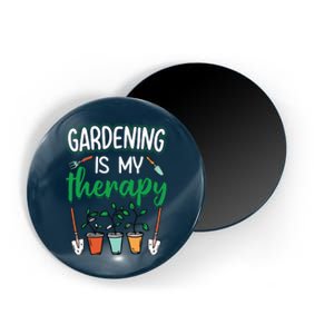 Gardening Is My Therapy Plant Lover Gift Gardeners Tank Top Magnet