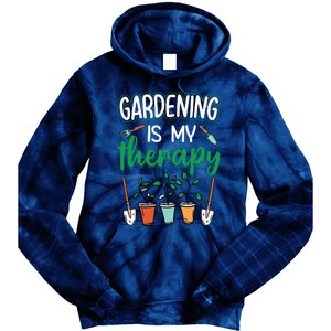 Gardening Is My Therapy Plant Lover Gift Gardeners Tank Top Tie Dye Hoodie