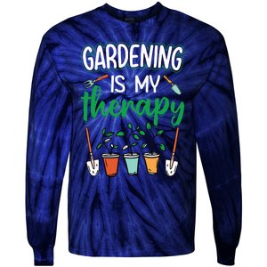 Gardening Is My Therapy Plant Lover Gift Gardeners Tank Top Tie-Dye Long Sleeve Shirt