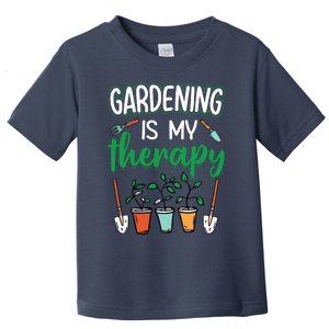 Gardening Is My Therapy Plant Lover Gift Gardeners Tank Top Toddler T-Shirt