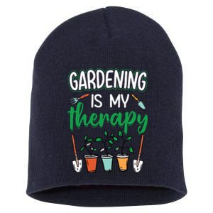 Gardening Is My Therapy Plant Lover Gift Gardeners Tank Top Short Acrylic Beanie