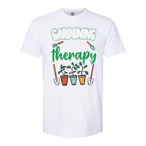 Gardening Is My Therapy Plant Lover Gift Gardeners Tank Top Softstyle CVC T-Shirt