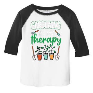 Gardening Is My Therapy Plant Lover Gift Gardeners Tank Top Toddler Fine Jersey T-Shirt