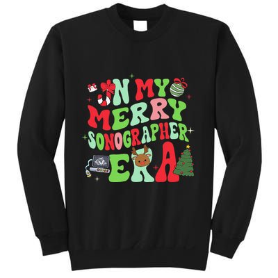 Groovy In My Merry Sonographer Era Christmas  Sweatshirt