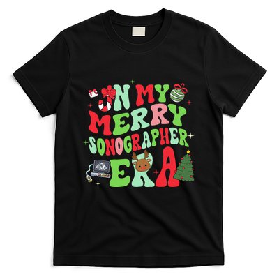 Groovy In My Merry Sonographer Era Christmas  T-Shirt