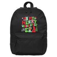 Groovy In My Merry Sonographer Era Christmas  16 in Basic Backpack