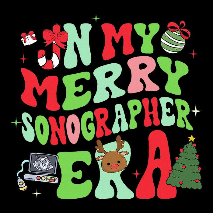 Groovy In My Merry Sonographer Era Christmas  16 in Basic Backpack
