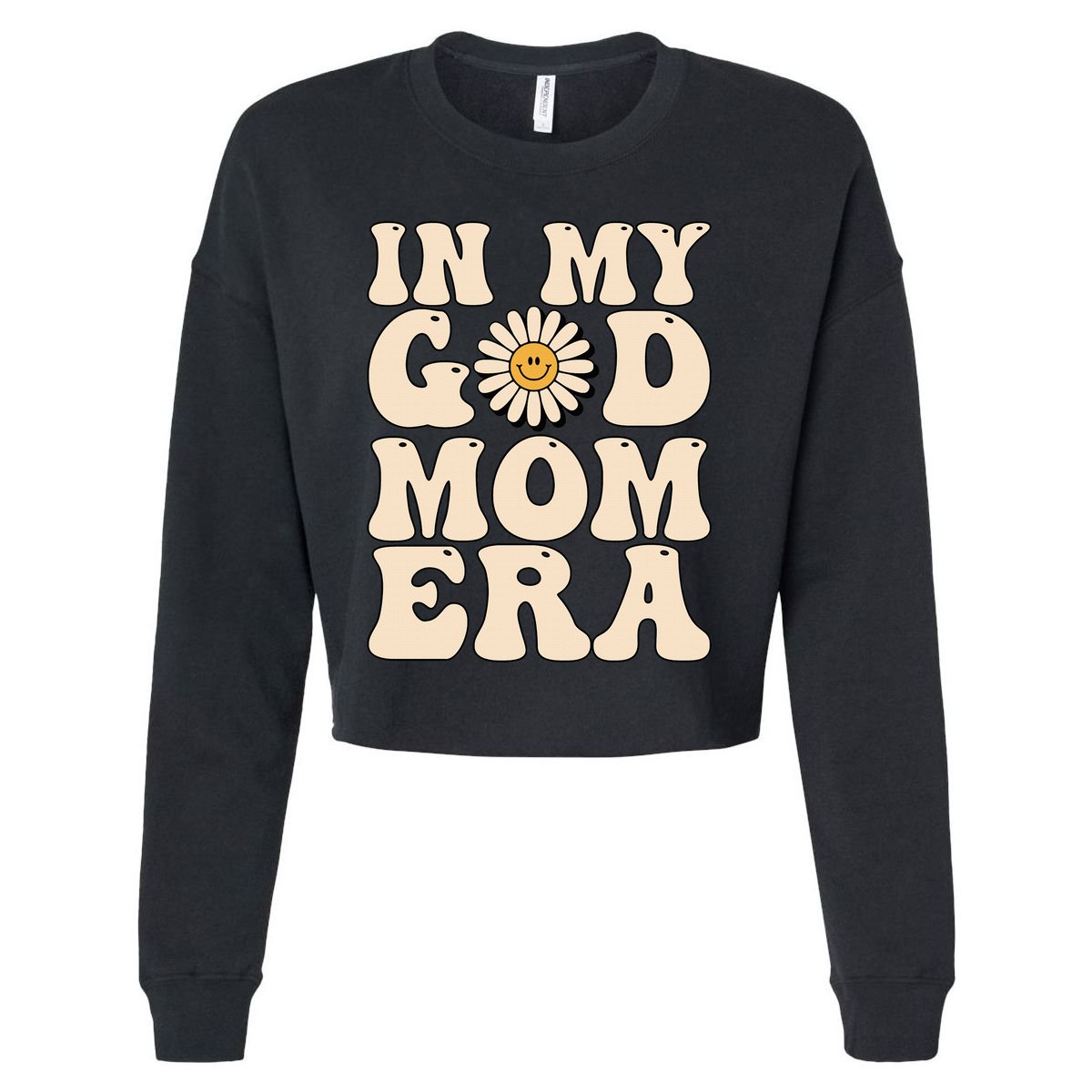 Groovy In My Godmother Era Godmama Era Godmom Era Cropped Pullover Crew