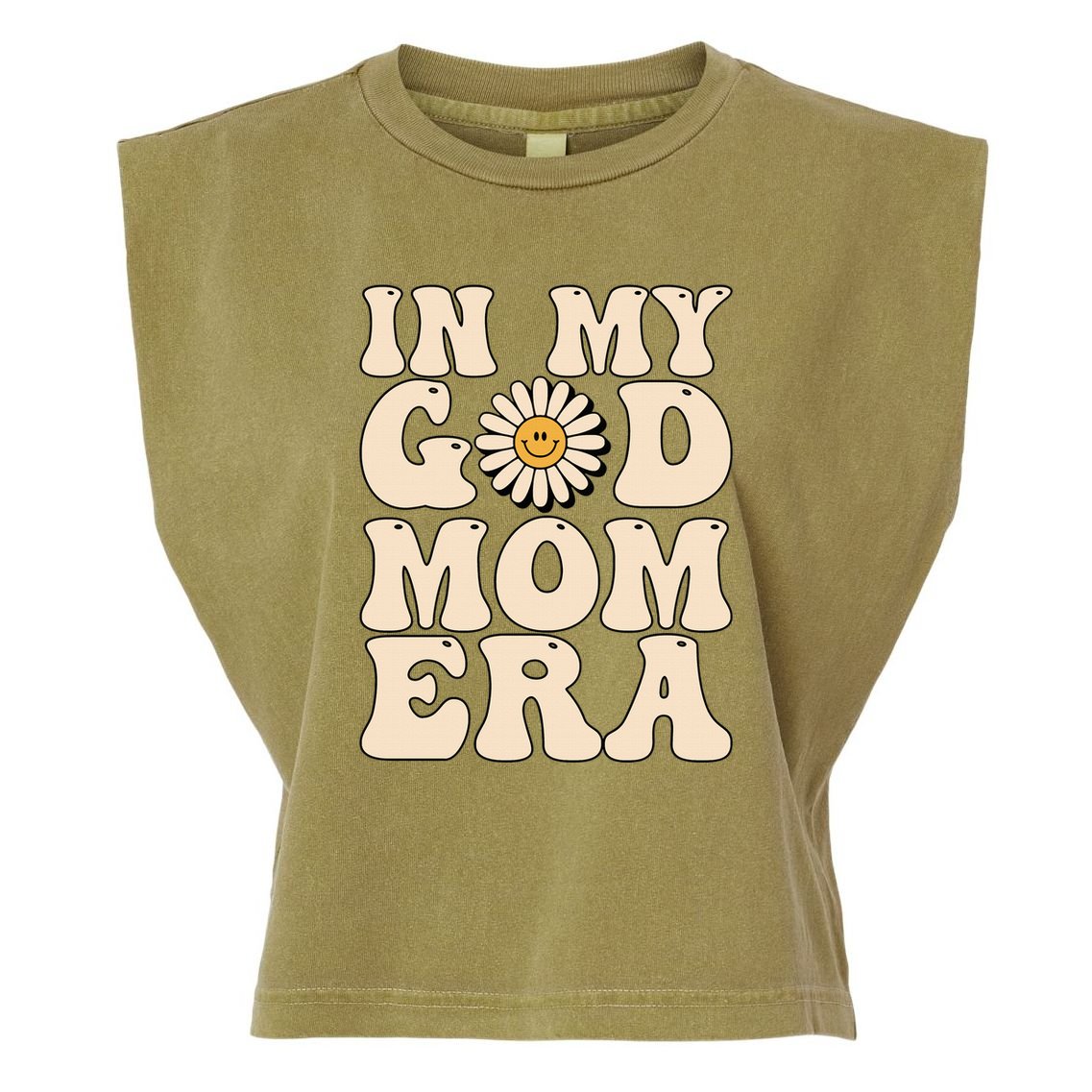 Groovy In My Godmother Era Godmama Era Godmom Era Garment-Dyed Women's Muscle Tee