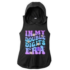 Girl In My Double Digits Era Retro Ladies PosiCharge Tri-Blend Wicking Draft Hoodie Tank