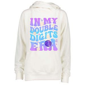 Girl In My Double Digits Era Retro Womens Funnel Neck Pullover Hood