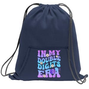 Girl In My Double Digits Era Retro Sweatshirt Cinch Pack Bag