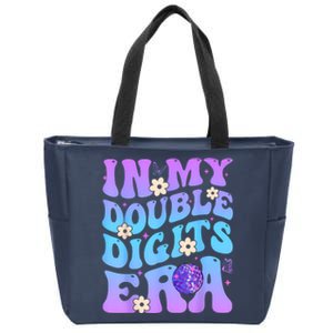 Girl In My Double Digits Era Retro Zip Tote Bag