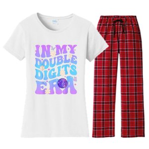 Girl In My Double Digits Era Retro Women's Flannel Pajama Set