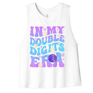 Girl In My Double Digits Era Retro Women's Racerback Cropped Tank