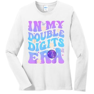 Girl In My Double Digits Era Retro Ladies Long Sleeve Shirt