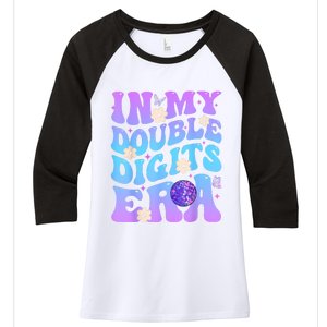 Girl In My Double Digits Era Retro Women's Tri-Blend 3/4-Sleeve Raglan Shirt