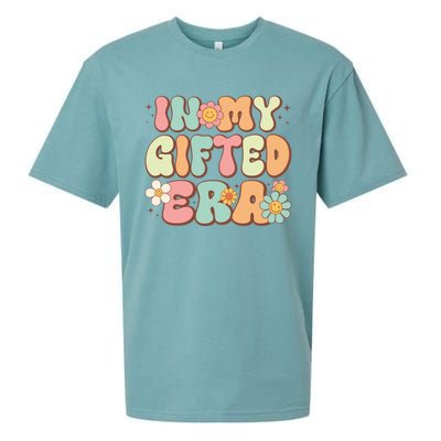 Groovy In My Gifted Era Matching Gifted Teacher Education Gift Sueded Cloud Jersey T-Shirt