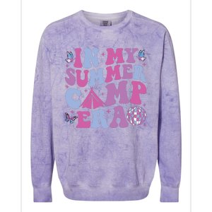 Groovy In My Summer Camp Era Camping Colorblast Crewneck Sweatshirt