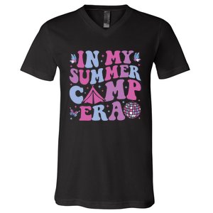 Groovy In My Summer Camp Era Camping V-Neck T-Shirt