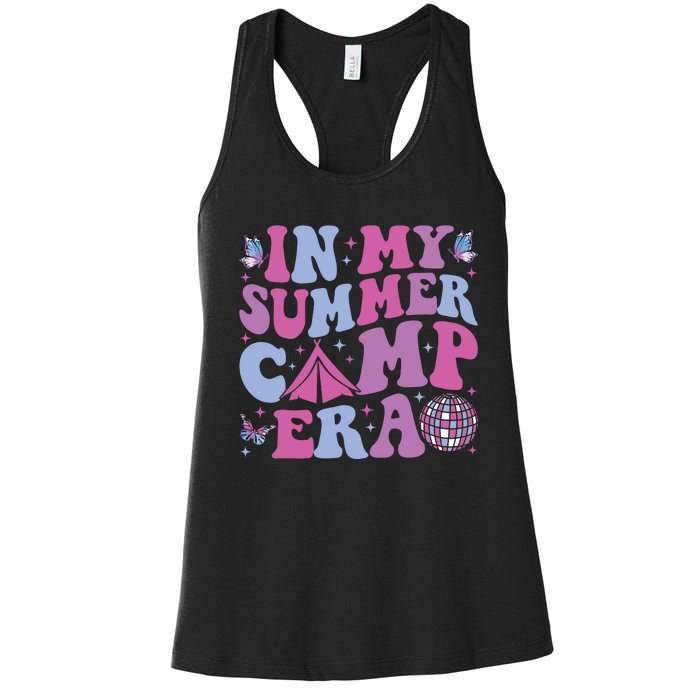 Groovy In My Summer Camp Era Camping Women's Racerback Tank