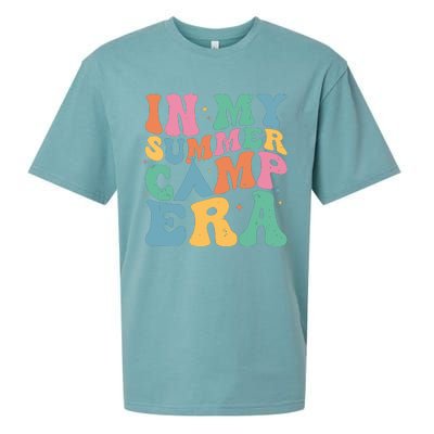 Groovy In My Summer Camp Era Retro Summer Camper Women Sueded Cloud Jersey T-Shirt