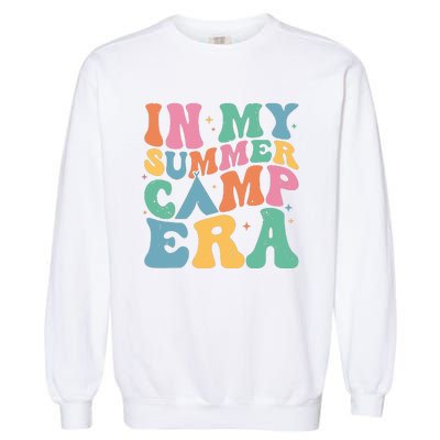 Groovy In My Summer Camp Era Retro Summer Camper Women Garment-Dyed Sweatshirt