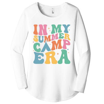 Groovy In My Summer Camp Era Retro Summer Camper Women Women's Perfect Tri Tunic Long Sleeve Shirt