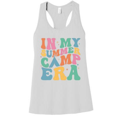 Groovy In My Summer Camp Era Retro Summer Camper Women Women's Racerback Tank