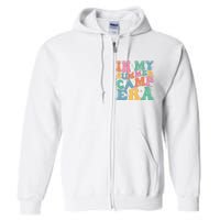 Groovy In My Summer Camp Era Retro Summer Camper Women Full Zip Hoodie