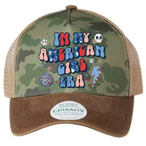 Groovy In My American Girl Era Retro 4th Of July Fourth Gift Legacy Tie Dye Trucker Hat