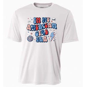 Groovy In My American Girl Era Retro 4th Of July Fourth Gift Cooling Performance Crew T-Shirt