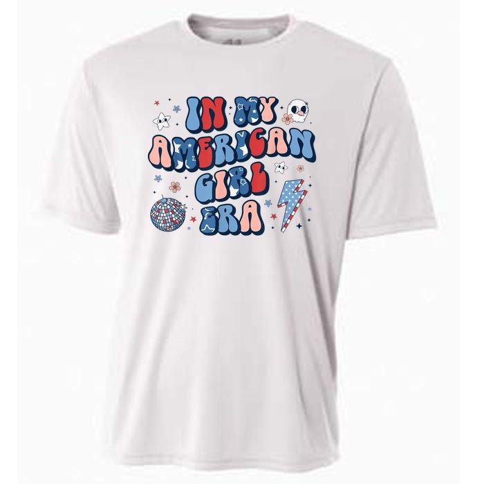 Groovy In My American Girl Era Retro 4th Of July Fourth Gift Cooling Performance Crew T-Shirt