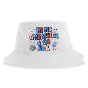 Groovy In My American Girl Era Retro 4th Of July Fourth Gift Sustainable Bucket Hat