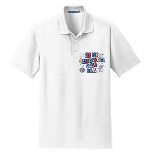 Groovy In My American Girl Era Retro 4th Of July Fourth Gift Dry Zone Grid Polo