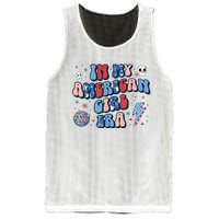 Groovy In My American Girl Era Retro 4th Of July Fourth Gift Mesh Reversible Basketball Jersey Tank