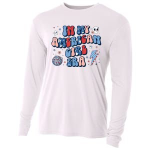 Groovy In My American Girl Era Retro 4th Of July Fourth Gift Cooling Performance Long Sleeve Crew