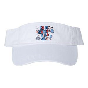 Groovy In My American Girl Era Retro 4th Of July Fourth Gift Valucap Bio-Washed Visor